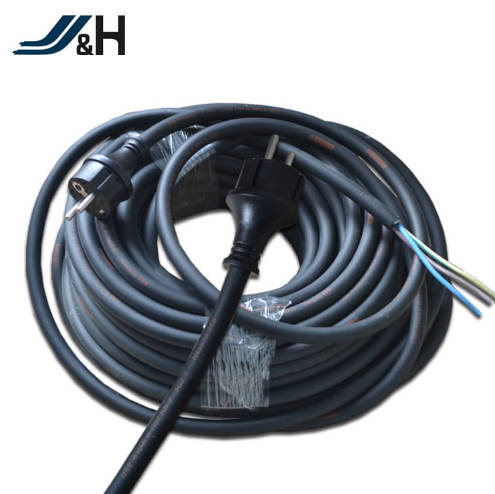 What are the advantages of using H07RN-F material for European electrical extension plugs?