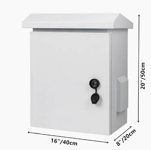 How do the heat dissipation holes on outdoor electrical boxes help dissipate heat from internal components?