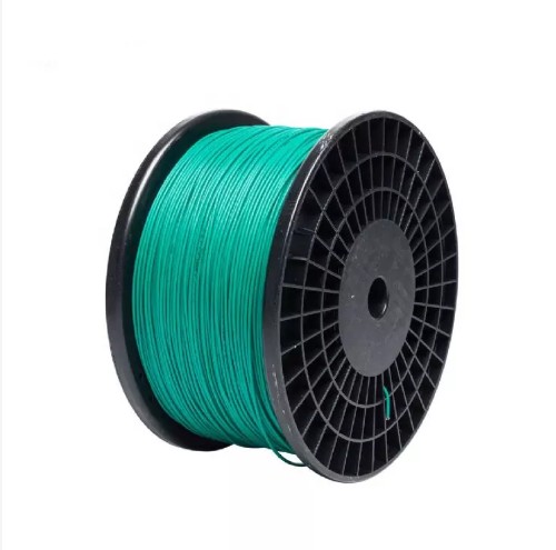 How does the PE insulation layer of the lawn mower wire protect the conductor inside the cable from the external environment?